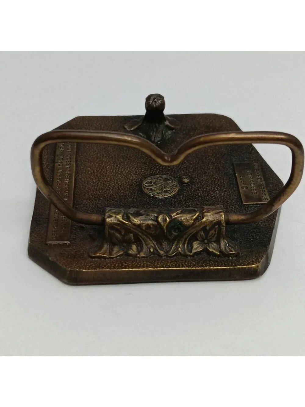 Vintage 1979 NFPEDA Bergamot Brass Works Belt Buckle Farming Supply with Tractor